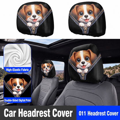 Car-print pillowcase, universal stretchable and fun novelty head cover