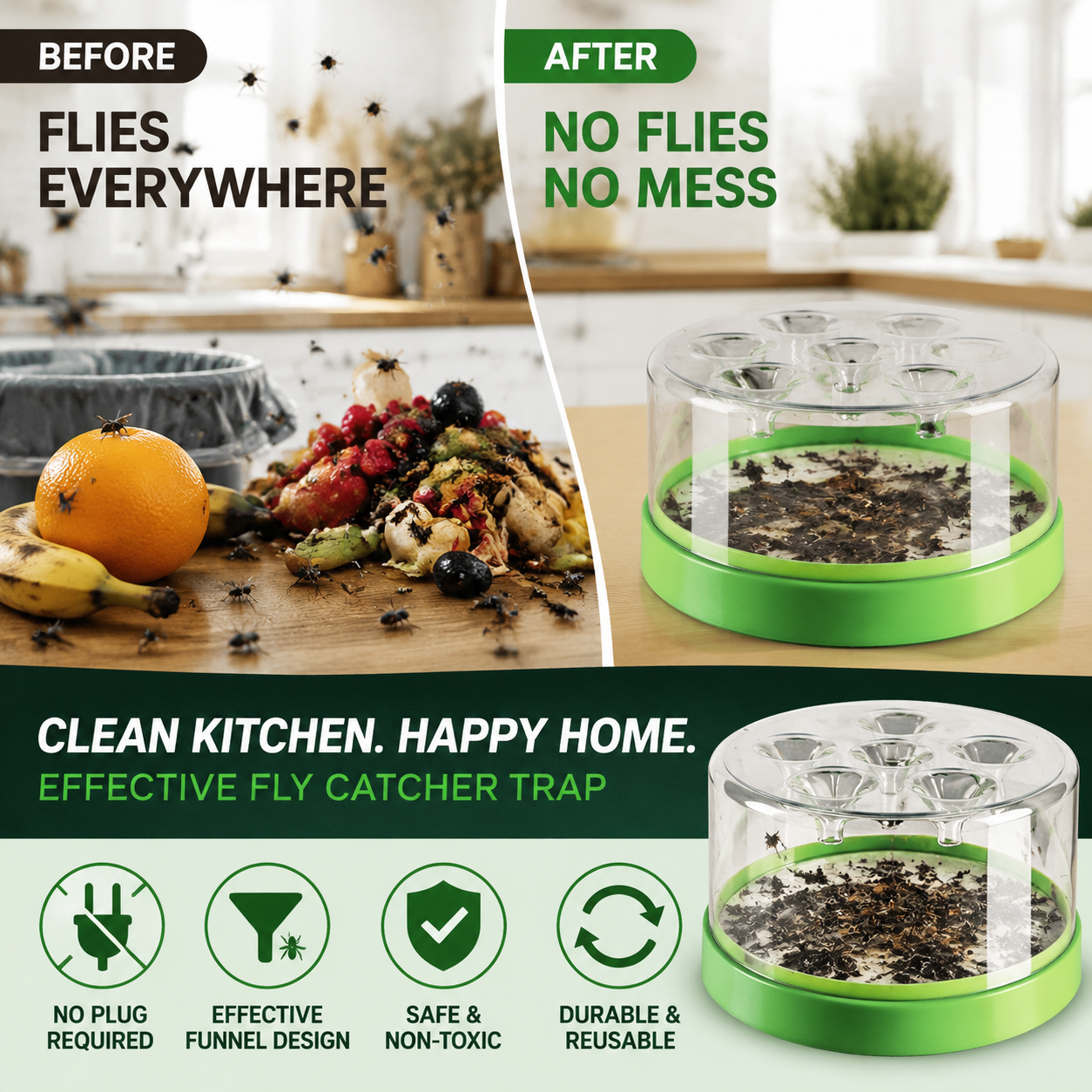 usable non-electric fly trap