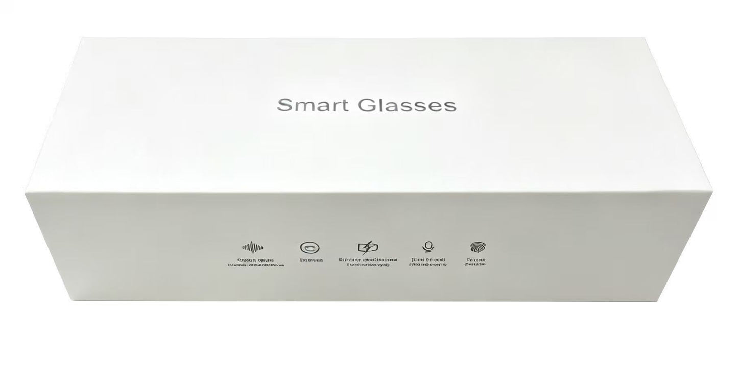 Black Tech AI Translation Glasses for Calls, Music, Bluetooth, Smart Glasses, and Sunglasses