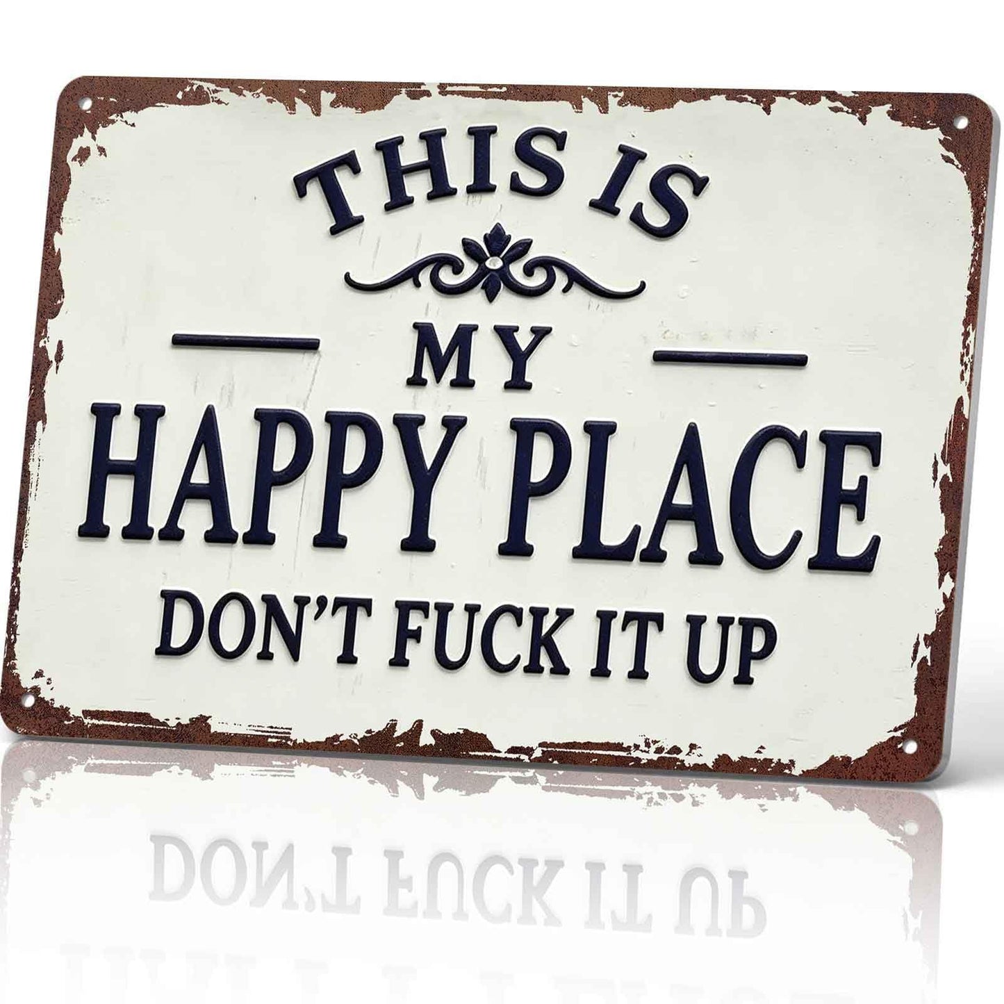 Tin Sign for Garden and Courtyard Metal Decorative Plaque