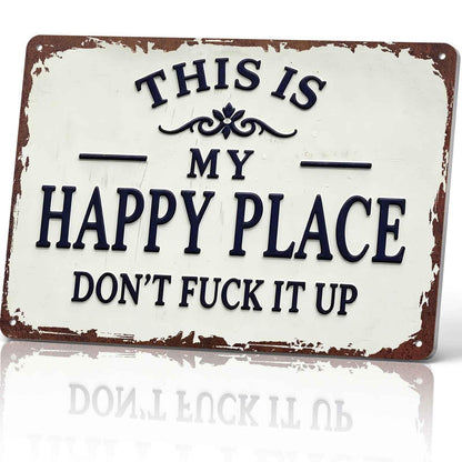 Tin Sign for Garden and Courtyard Metal Decorative Plaque
