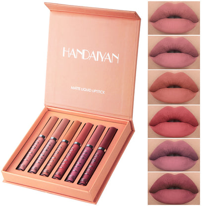 HanDaiYan Genuine Non-Transfer Liquid Lipstick Set (6 Pieces)
