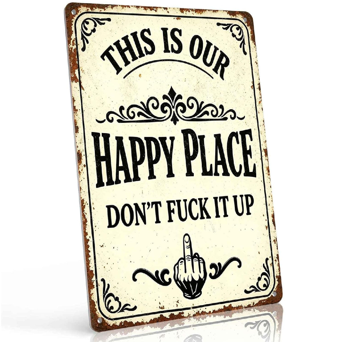 Tin Sign for Garden and Courtyard Metal Decorative Plaque