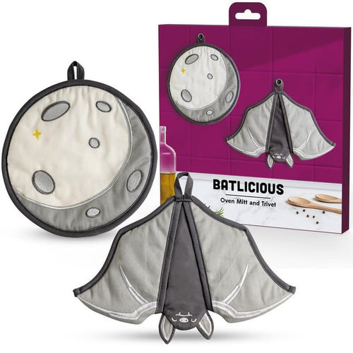 🔥🦇Batlicious Oven Mitts & Pot Holders Set