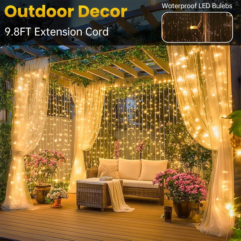 Full LED curtain-light display