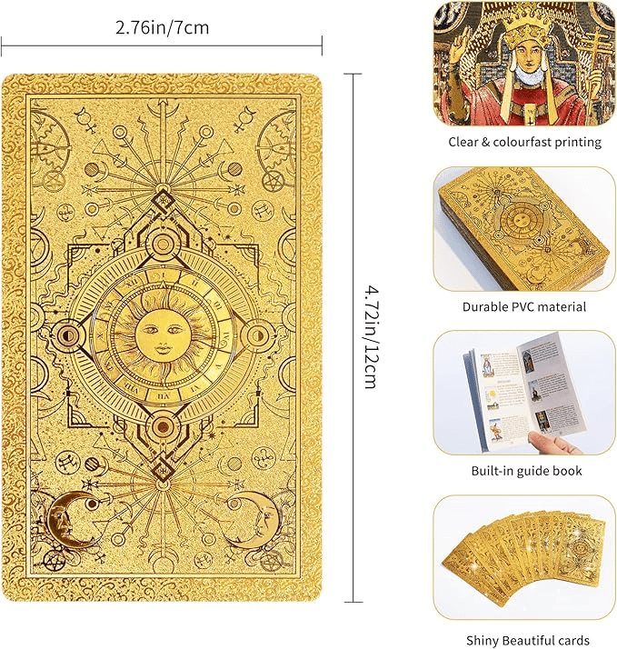 78-Card Gold Foil Tarot Deck: Where Elegance Meets Divination ✨
