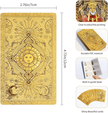 78-Card Gold Foil Tarot Deck: Where Elegance Meets Divination ✨