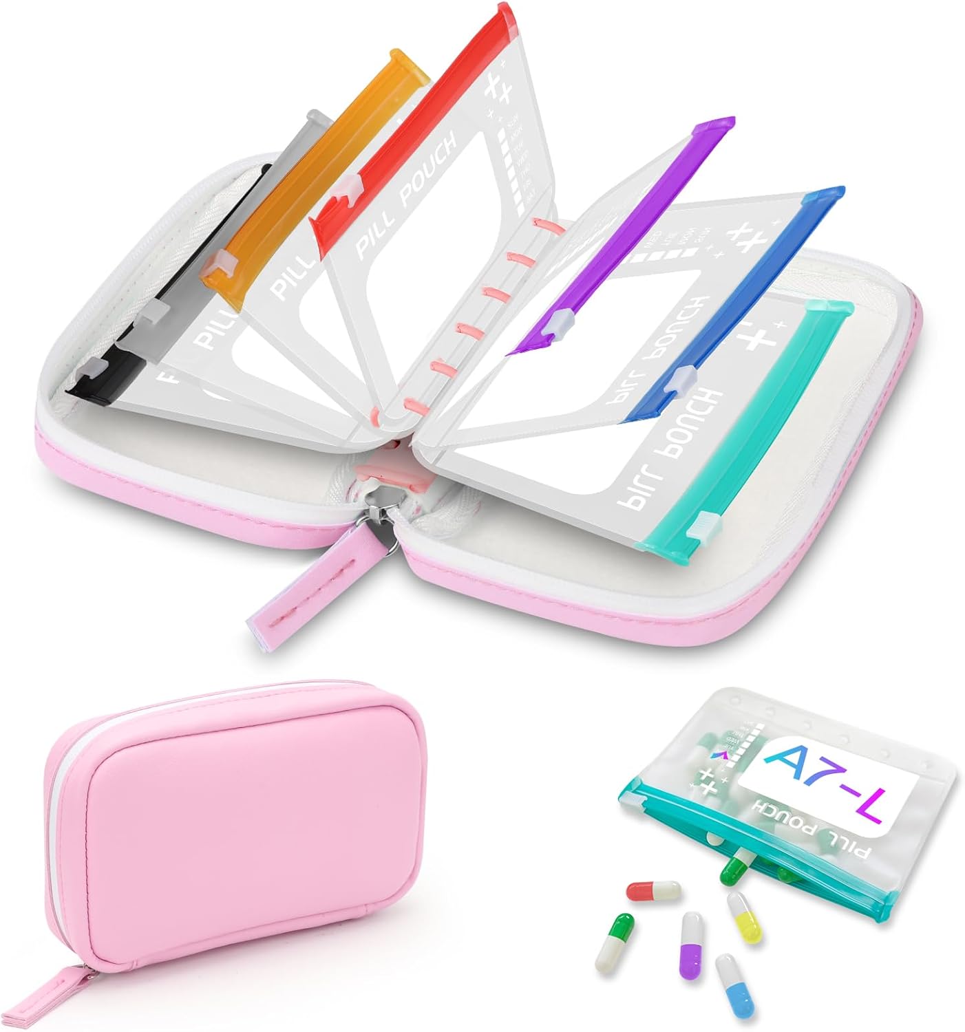 🏆Flash Sale⚡50K+ SOLD! Waterproof Pill Pouch Set-14Pcs Bags Inside