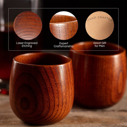 🍵Handmade and Charred Drinking Vessel -Original Wooden Bourbon Drinking Cup