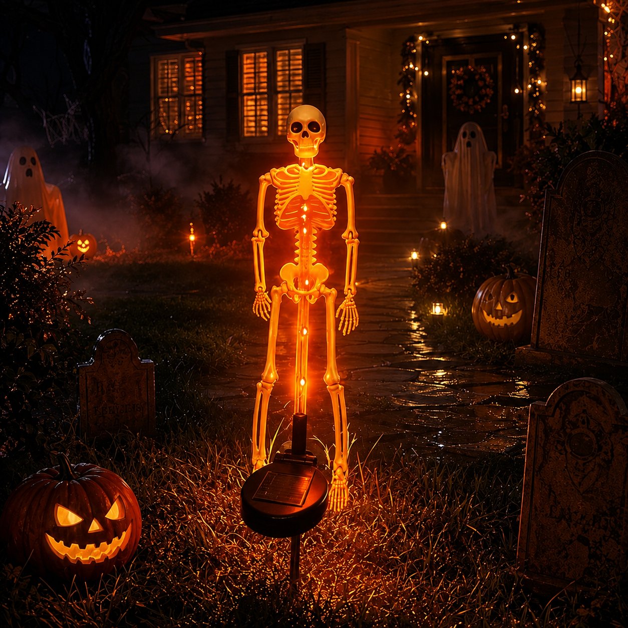 🔥HOT SALE🔥💀 Solar Skeleton Yard Stake