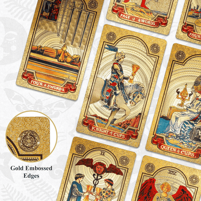 78-Card Gold Foil Tarot Deck: Where Elegance Meets Divination ✨