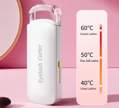 Portable Electric Eyelash Curler with Long-Lasting Curl and Rechargeable Design