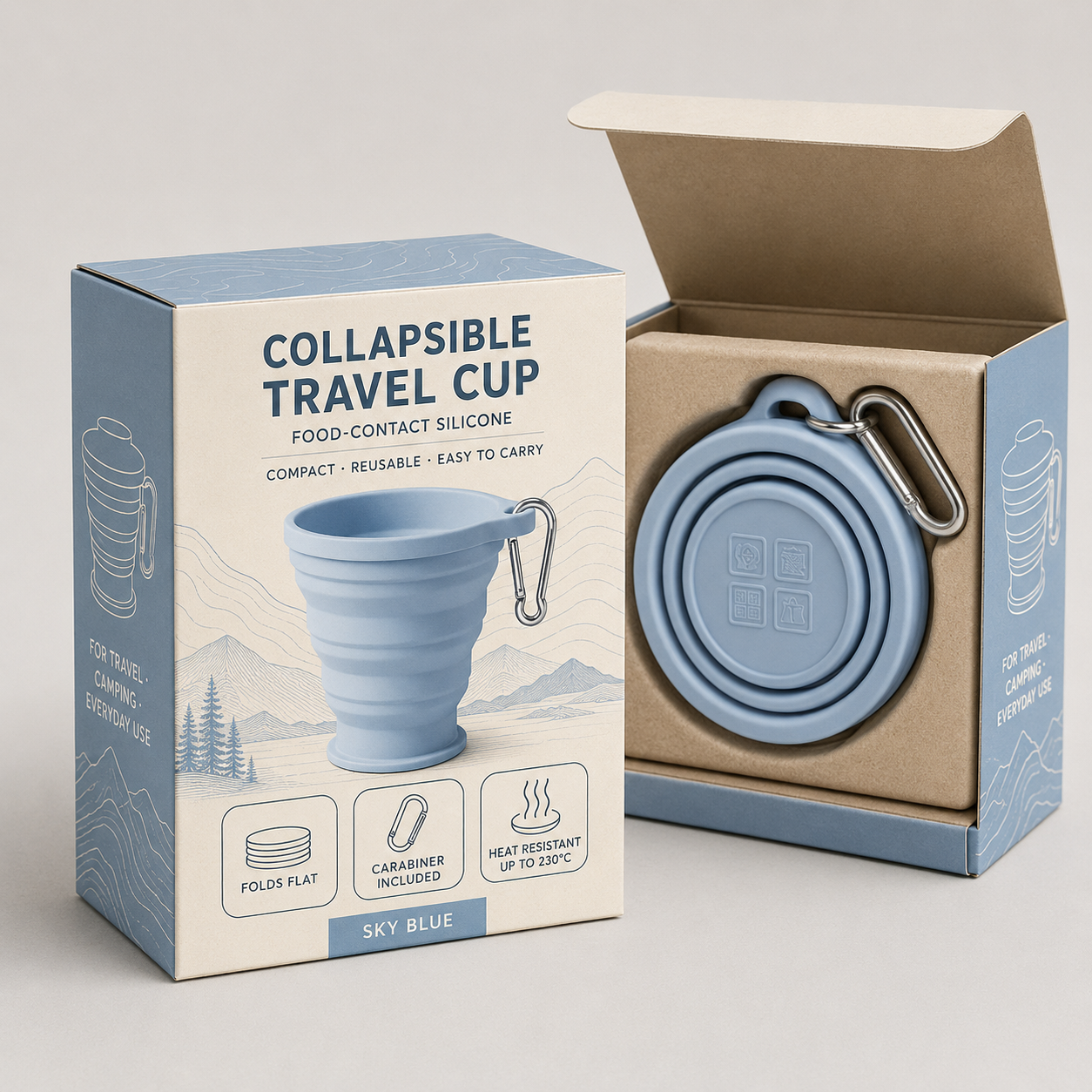 Silicone Folding Cup – Portable, Eco-Friendly Cup for Outdoor Travel