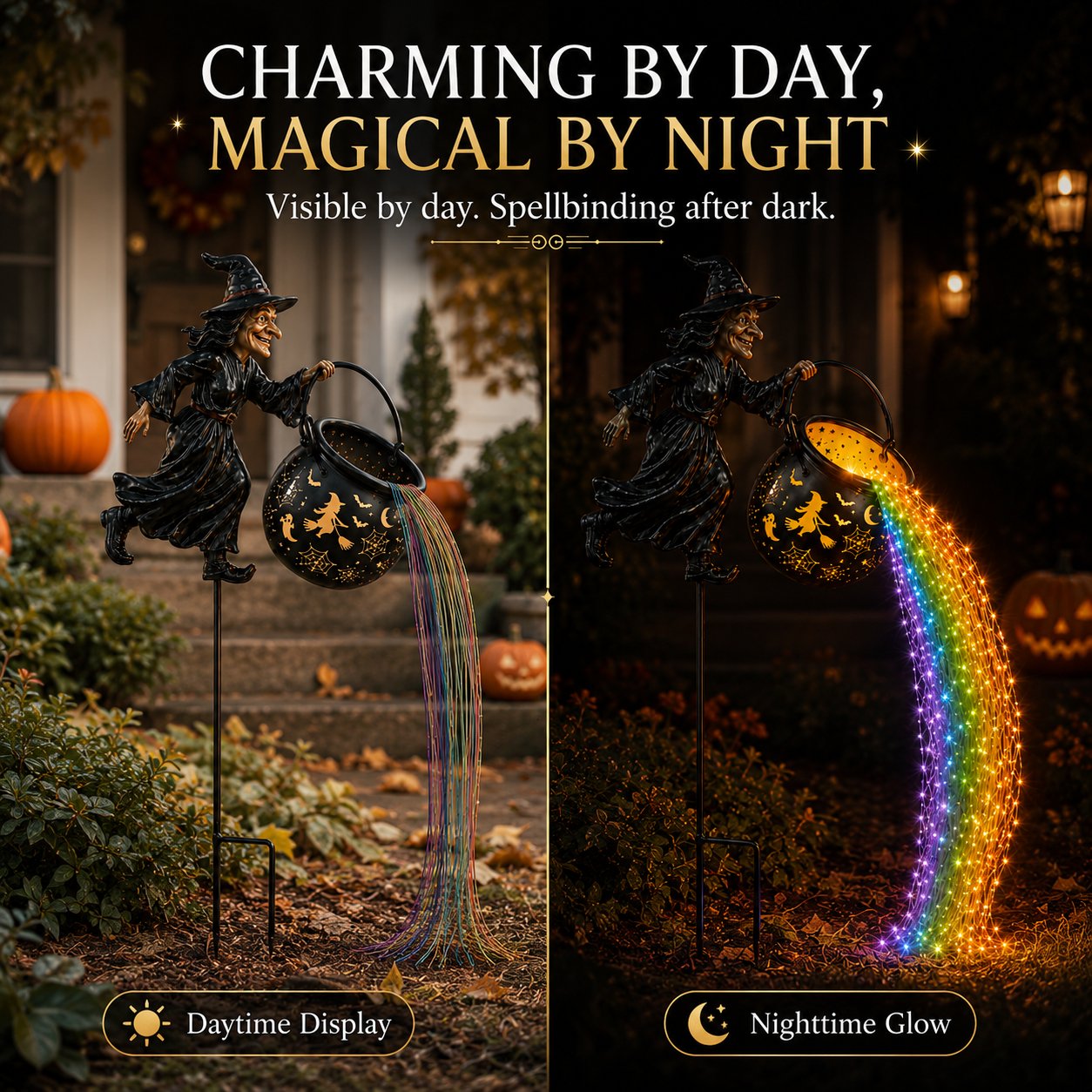 🎃Witch Potion Waterfall Garden Lamp