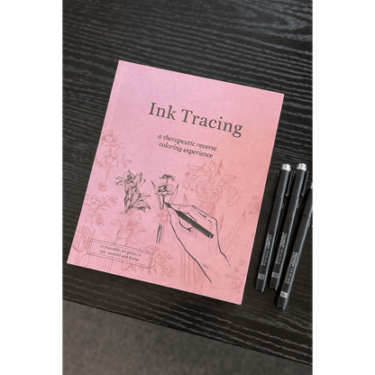 ✍️Beginner-Friendly💕Ink Tracing: A Therapeutic Reverse Coloring Experience (📚Premium Edition | Thick Paper | Easy-Tear. Frame-Ready Pages)