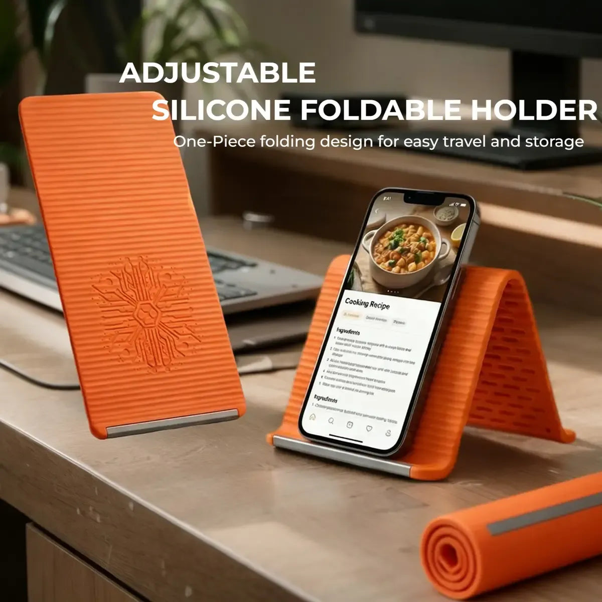 Flexible silicon  Phone holder stand. Bendable Rollable Foldable Design