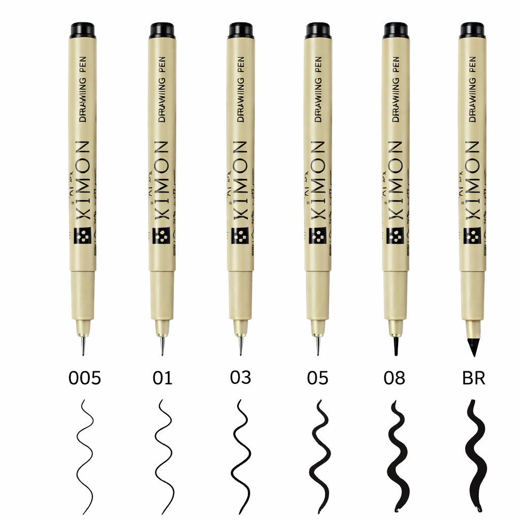 🖌️🔥Includes 6-Piece Fineliner Set (Multiple Tip Sizes)