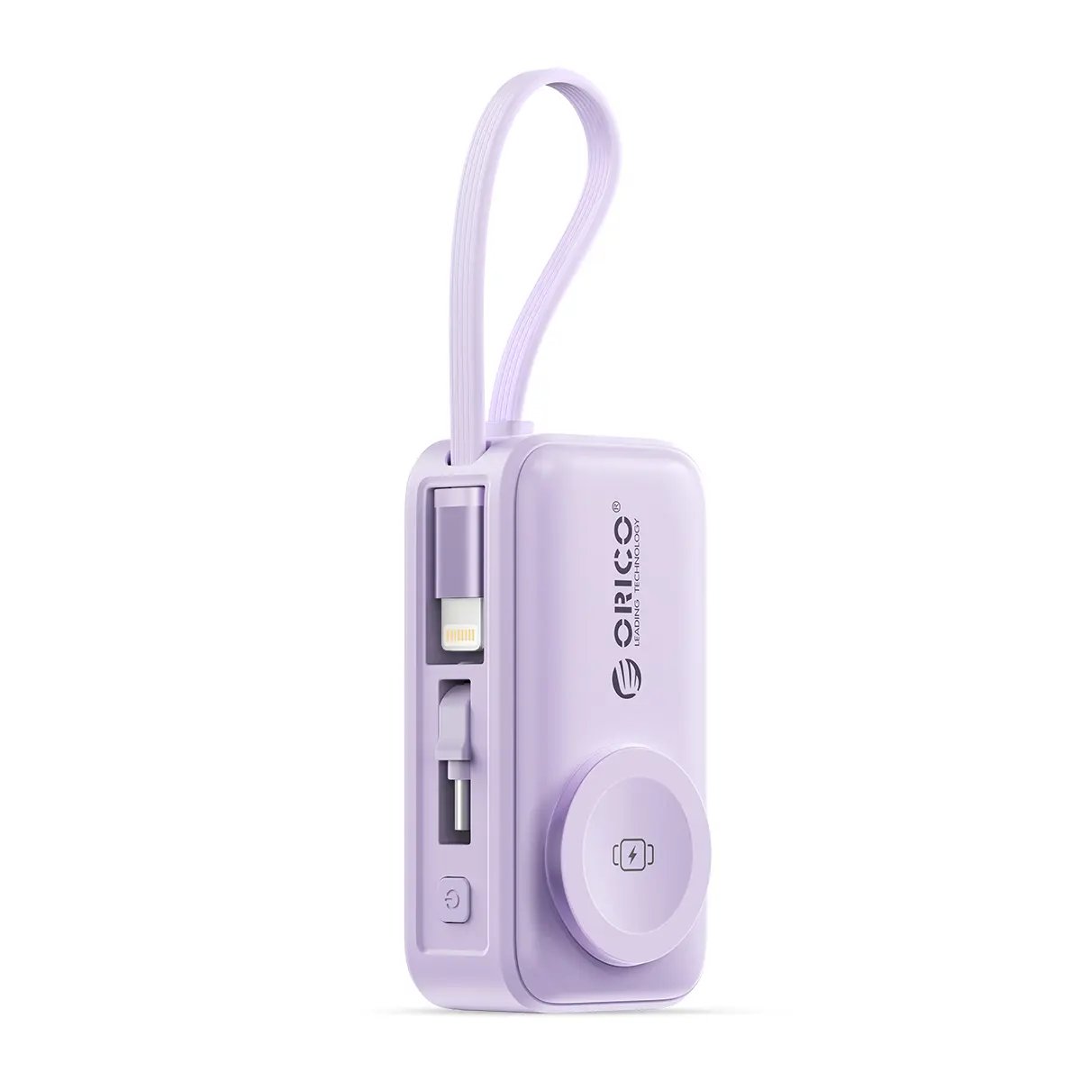 🔋 Orico 3-in-1 Power Bank – Integrated Cable & Foldable Wall Plug – Wireless Watch Charger for iPhone & Android ✈️