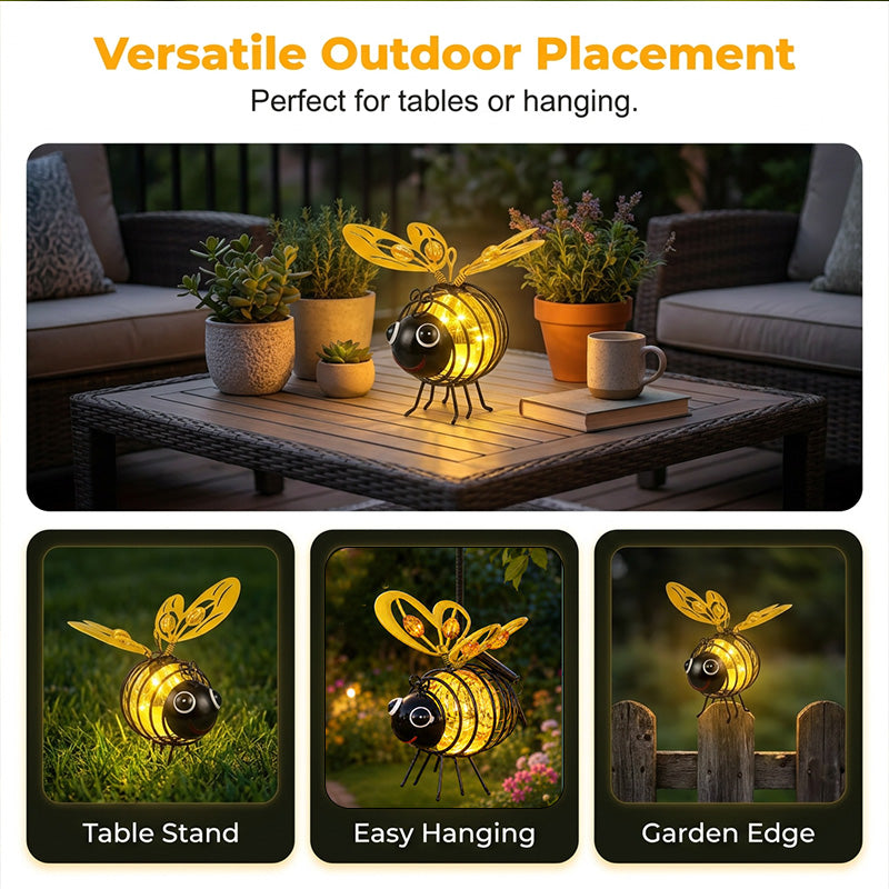 🌙🍃🪴 LIMITED-TIME 50% OFF! Hanging Solar Bee Light – Warm Amber Glow. Flicker-Free. Perfect for Garden Parties. Camping. or Kids' Rooms – Spread Joy Day and Night 🌞🌜