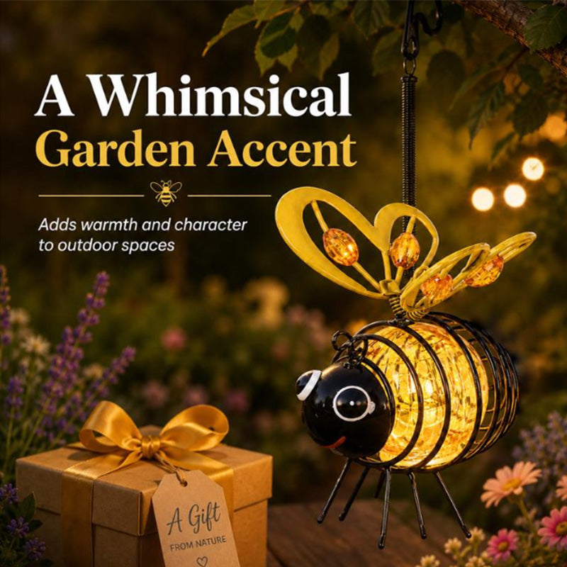 🌙🍃🪴 LIMITED-TIME 50% OFF! Hanging Solar Bee Light – Warm Amber Glow. Flicker-Free. Perfect for Garden Parties. Camping. or Kids' Rooms – Spread Joy Day and Night 🌞🌜