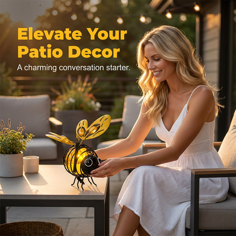 🌙🍃🪴 LIMITED-TIME 50% OFF! Hanging Solar Bee Light – Warm Amber Glow. Flicker-Free. Perfect for Garden Parties. Camping. or Kids' Rooms – Spread Joy Day and Night 🌞🌜
